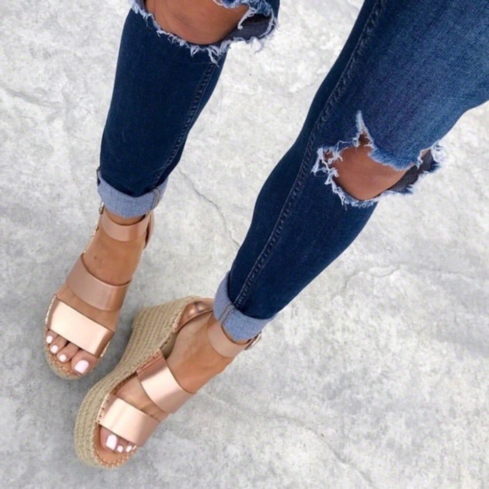 Rose Gold Wedges